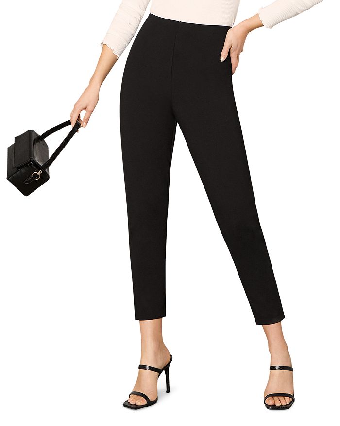 Cupcakes And Cashmere Gina Cropped Stretch Ponte Pants In Black