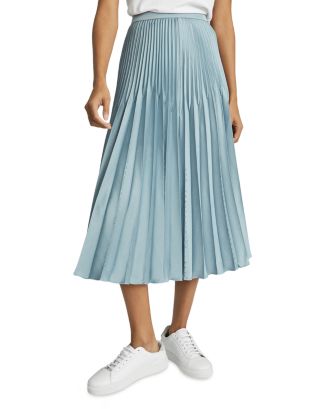 REISS Diana Embellished Pleated Midi Skirt | Bloomingdale's