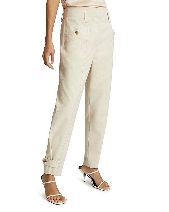 REISS Madeline Front Pocket Tapered Trousers | Bloomingdale's
