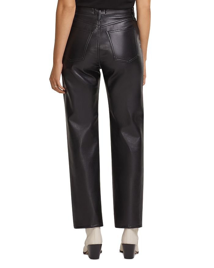 Shop Agolde 90s Fitted Recycled Leather Pants In Detox