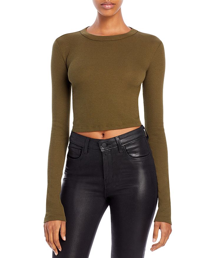 Cotton Citizen Verona Cropped Tee In Avocado