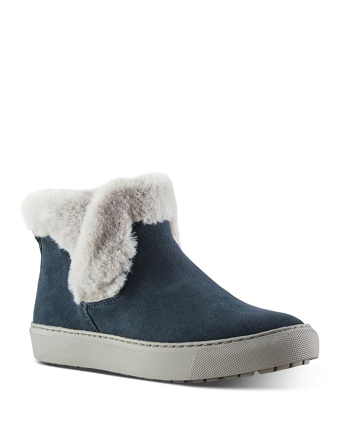 Cougar Women's Duffy Polar Plush Waterproof Suede Booties In Slate
