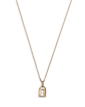 Bloomingdale's - Lock Pendant Necklace in 14K Yellow Gold, 16" - 100% Exclusive