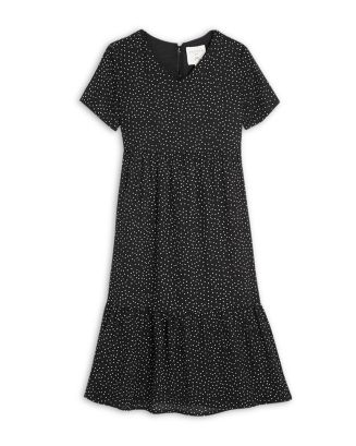 Hayden Los Angeles Girls' Short Sleeve Polka Dot Midi Dress - Big Kid ...