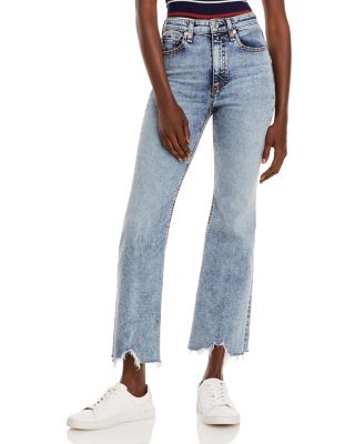 Rag & Bone 28 Nina High-Rise Ankle Flare Birch Leaf Jeans deals