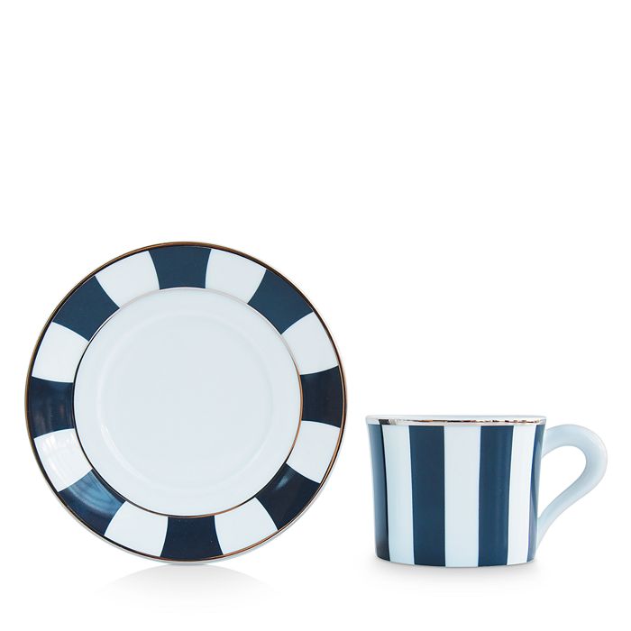 Bernardaud Galerie Royale Bleu Nuit Tea Saucer In Blue/white
