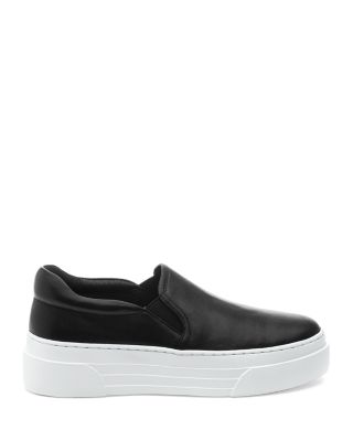 black platform slip ons