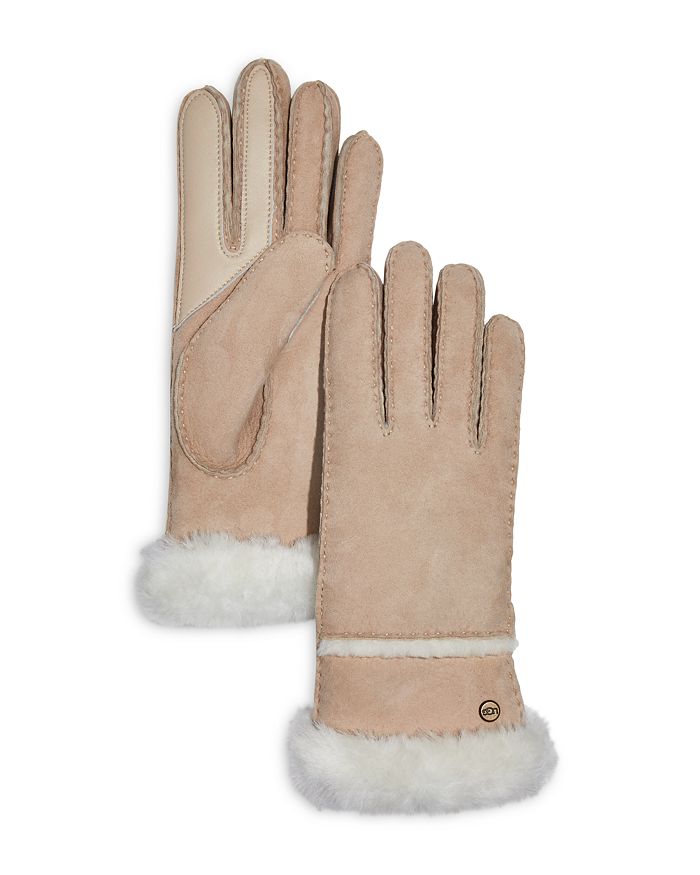 Ugg Shearling Tech Gloves In Sand
