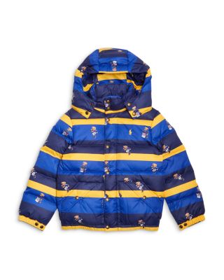 Ralph Lauren Boys Hawthorne Polo Bear Stripe Down Coat Little Kid Big Kid Bloomingdale s