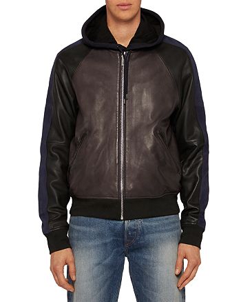 PS Paul Smith Leather Bomber Jacket | Bloomingdale's