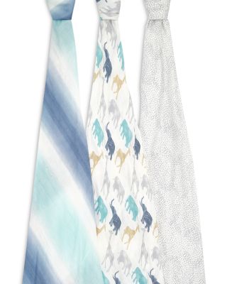 3 Pk. Silky Soft Printed Swaddles