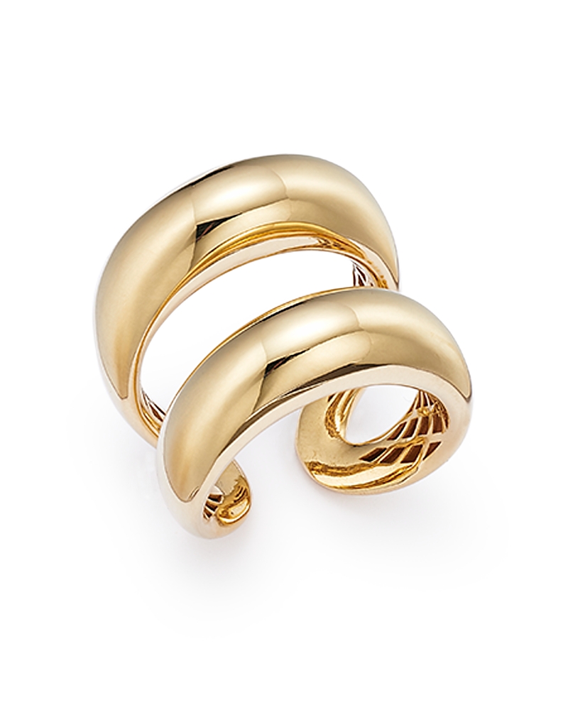 Alberto Amati 14k Yellow Gold Bypass Double Row Statement Ring In Gold