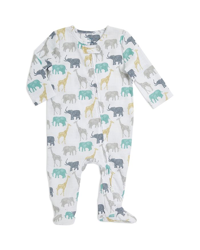 Aden And Anais Unisex Animal Print Footie - Baby In Elephants