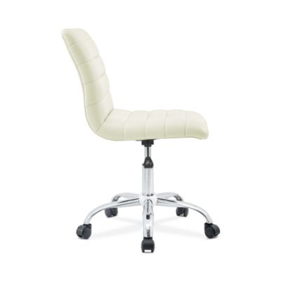  Ripple Armless Mid Back Vinyl Office Chair