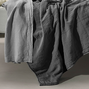 Society Limonta Rem Linen Quilt, King In Antracite
