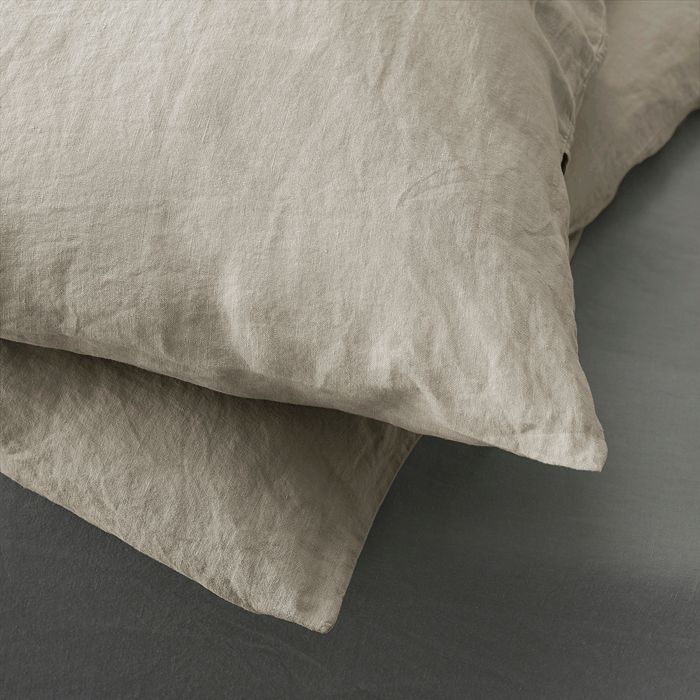 Shop Society Limonta Rem Linen Pillowcase Pair, King In Mastice