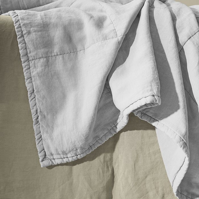 Society Limonta Rem Linen Quilt, King In Bianco