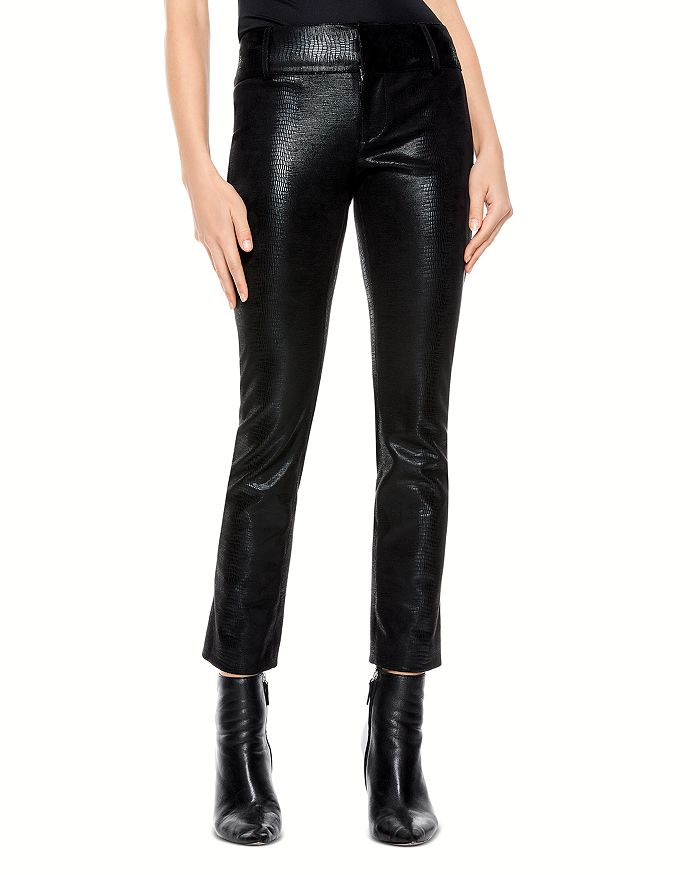 ALICE AND OLIVIA ALICE + OLIVIA STACEY FAUX LEATHER SLIM trousers,CC009I42106