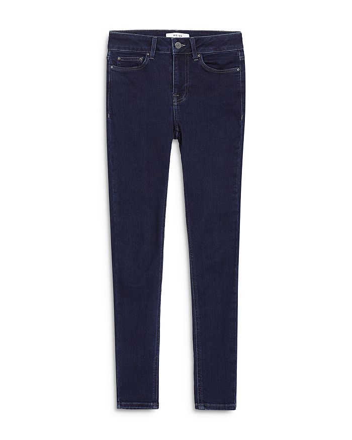 Shop Reiss Lux Mid Rise Skinny Jeans In Indigo