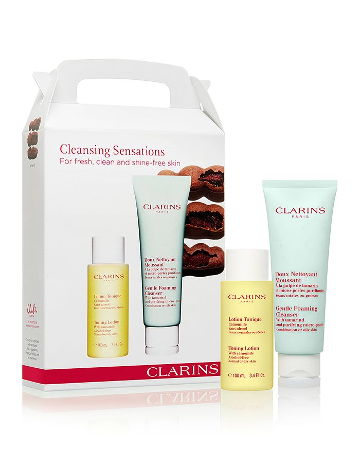 CLARINS CLEANSING SENSATIONS FOR COMBINATION OR OILY SKIN LIMITED EDITION SET ($39 VALUE),045284