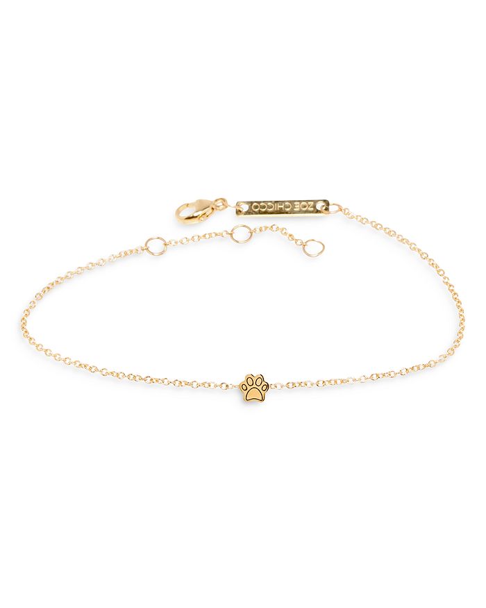 Zoë Chicco 14k Yellow Gold Itty Bitty Elephant Chain Bracelet In Yellow Gold