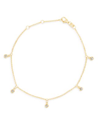 Bloomingdale's Fine Collection - Diamond 5-Stone Droplet Bracelet in 14K Yellow Gold, 0.10 tcw