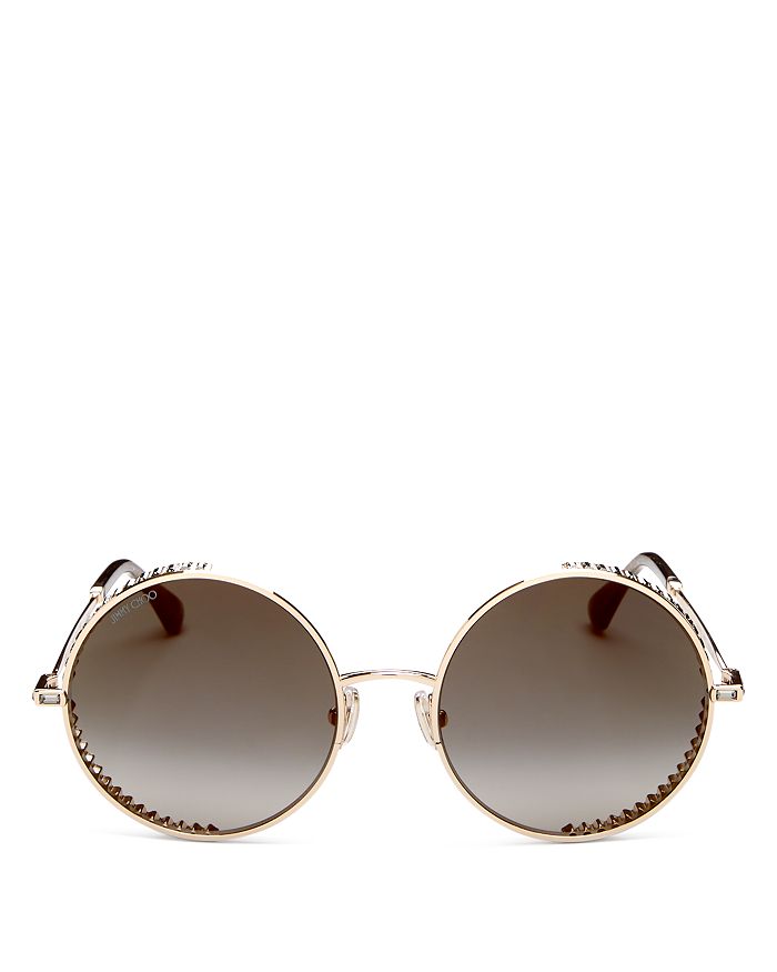Jimmy Choo Women's Goldy Round Sunglasses, 54mm In Gold/gray Gradient