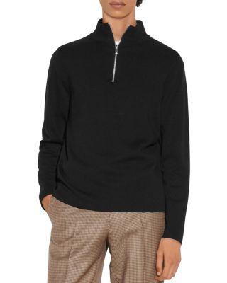 sandro zip sweater