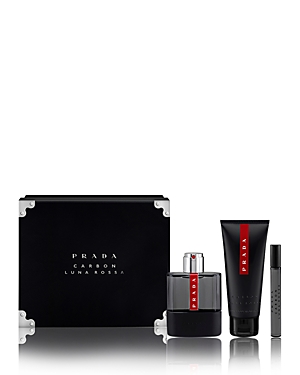 Click to view more detailed imagery on our partner's website Prada Luna Rossa Carbon Eau De Toilette Gift Set ($122 Value)