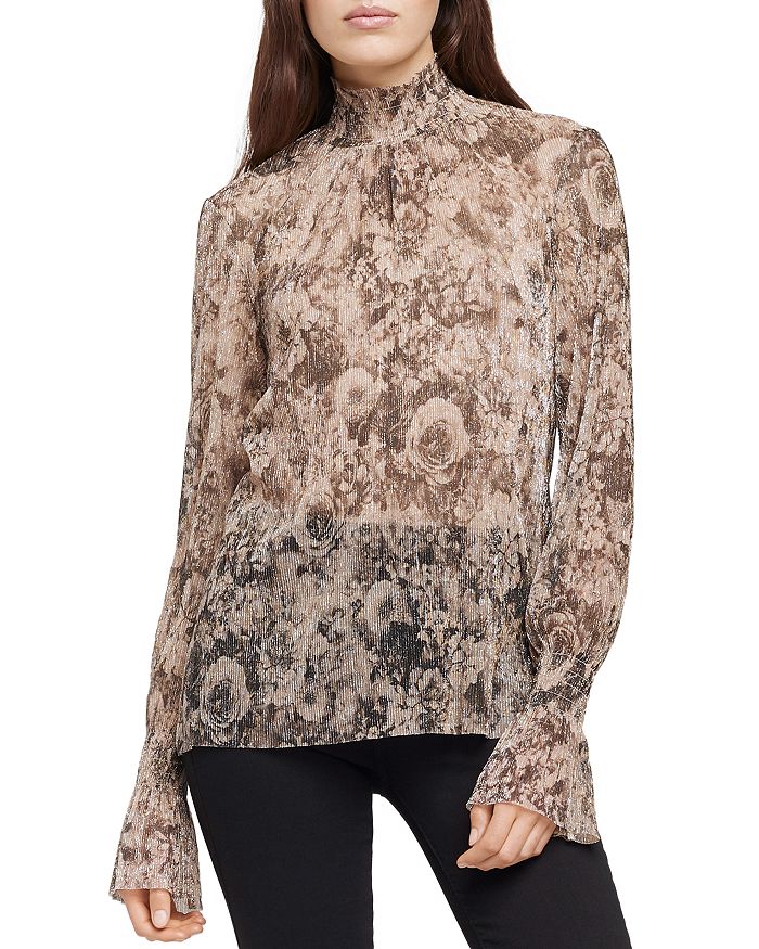 L AGENCE L'AGENCE PAOLA PRINTED BLOUSE,4987PPM