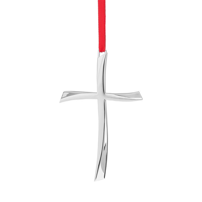 Nambe Nouveau Cross Ornament In Silver