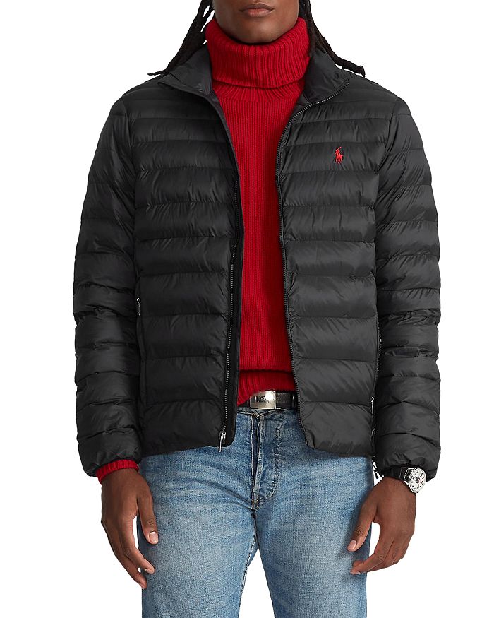 Polo Ralph Lauren Nylon Packable Quilted Jacket In Polo Black