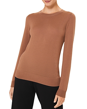 Hobbs London Penny Crewneck Sweater In Vicuna