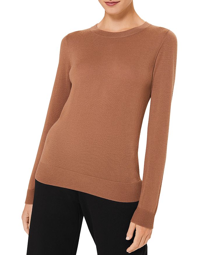 Hobbs London Penny Crewneck Sweater In Vicuna