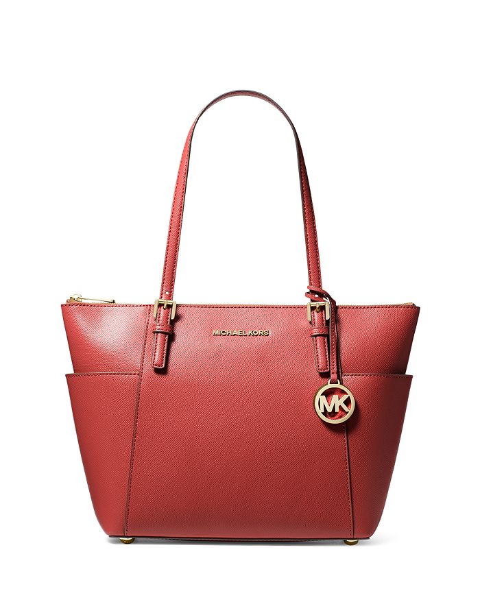 Michael Michael Kors Jet Set East/west Saffiano Leather Tote In Terracotta
