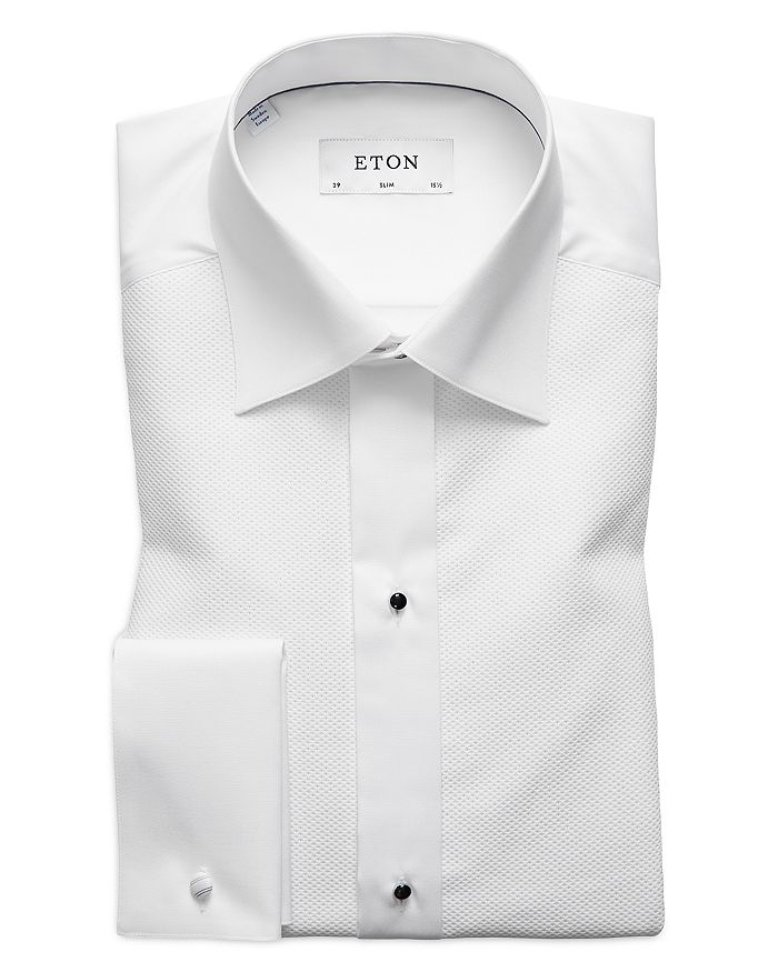 Eton Textured Diamond French Cuff Slim Fit Dress Shirt | Bloomingdale's