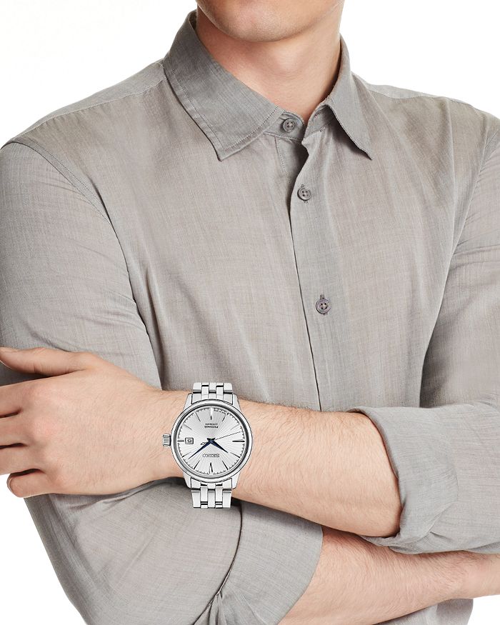 Shop Seiko Watch Seiko Presage Watch, 40.5mm In Silver