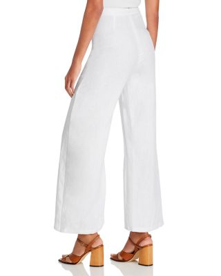 off white linen pants