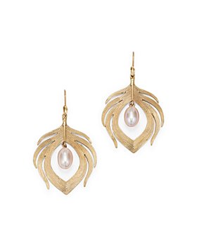 Gold Feather Earrings - Bloomingdale's