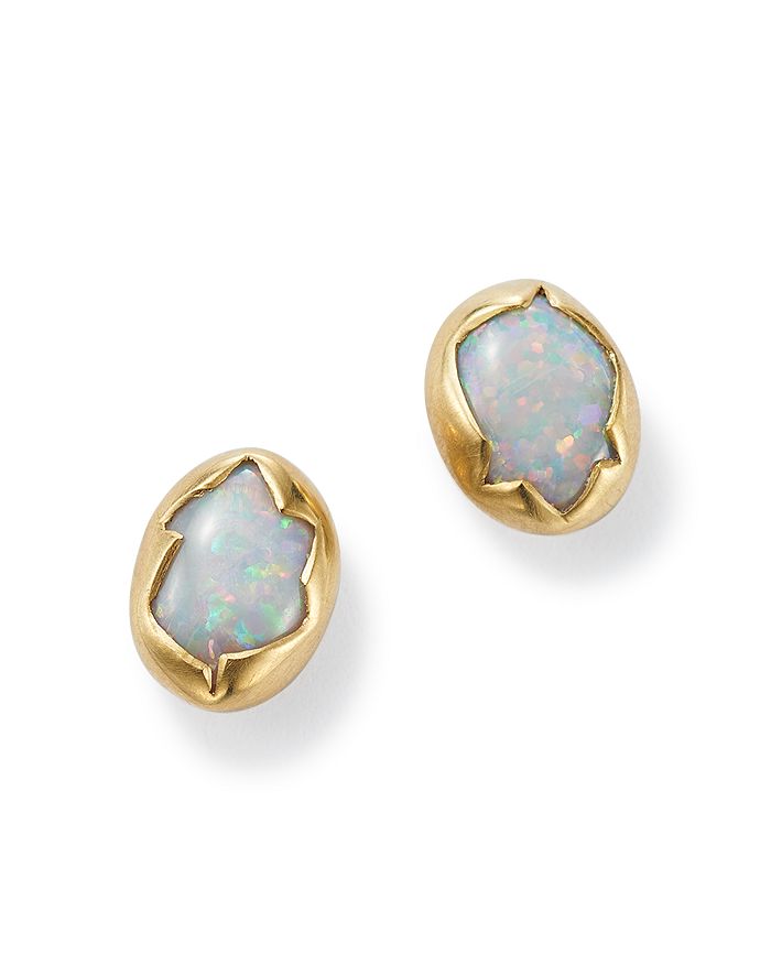 Annette Ferdinandsen Design 18k Yellow Gold Opal Stud Earrings