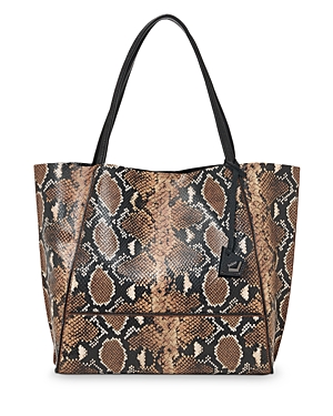 Botkier Soho Leather Tote In Brown Snake