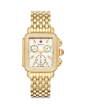 Michele Deco Chronograph, 33mm In Gold