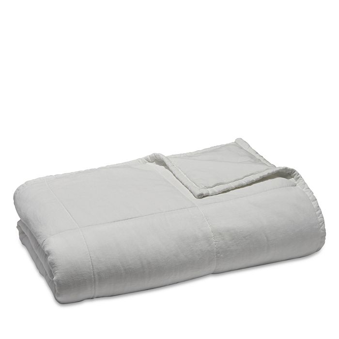 Society Limonta Rem Linen Quilt, King In Bianco