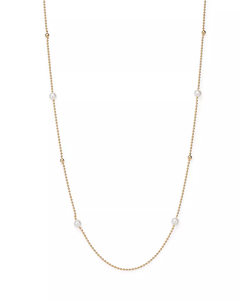 Roberto Coin 18K Yellow Gold Pearl Station Necklace