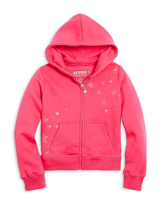 Butter Girls' Embellished Zip Hoodie - Little Kid In Pink | ModeSens