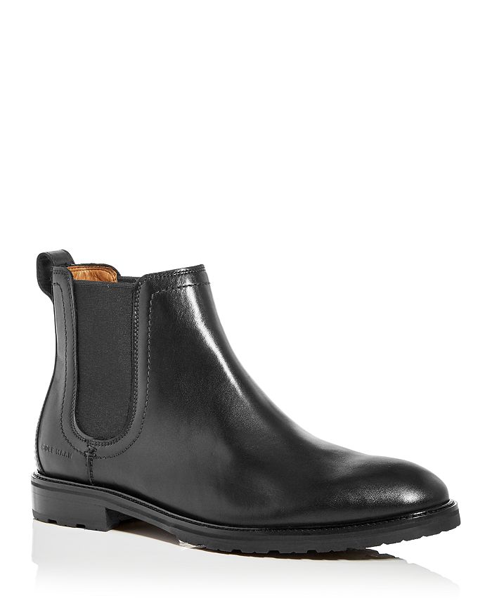 Cole Haan Men's Warner Waterproof Chelsea Boots In Black | ModeSens