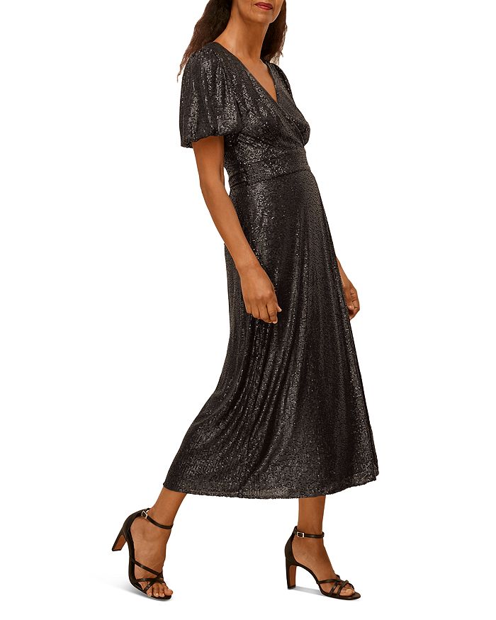 Whistles Sequin Wrap Dress Bloomingdale's