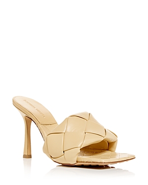 Bottega Veneta The Lido Intrecciato Patent Sandal In Cane Sugar