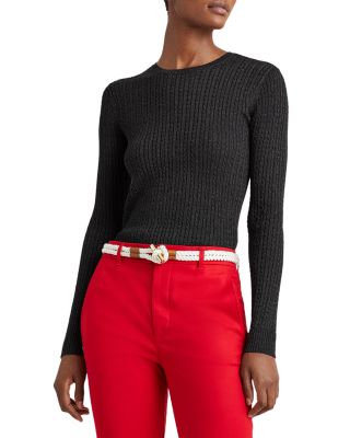 Ralph Lauren - Metallic Cable Ribbed Sweater