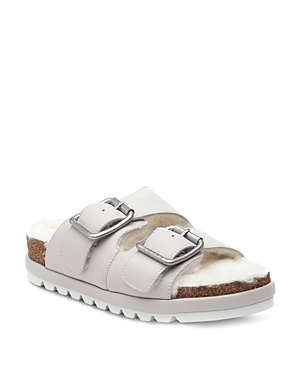J/slides Women's Lynx Buckled Sandals In Ivory Leather